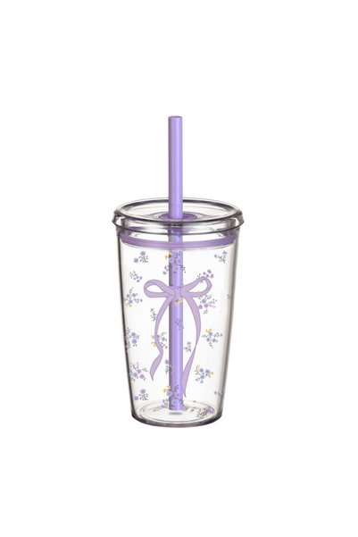 Generic Tritan Straw Tumbler 450ml Printed Portable Coffee Cup for Bubble Tea
