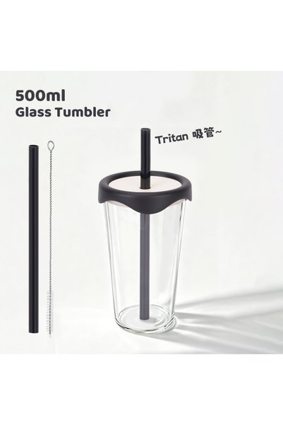 Generic Borosilicate Glass Water Bottle 500ml Heat Resistant Transparent Cup