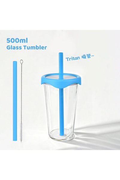 Generic Borosilicate Glass Water Bottle 500ml Heat Resistant Transparent Cup