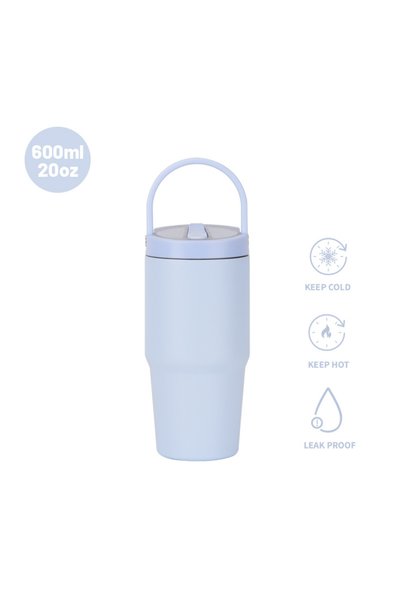 Generic Double Wall Insulated Ice Tumbler Leakproof Foldable Straw Lid Handle...