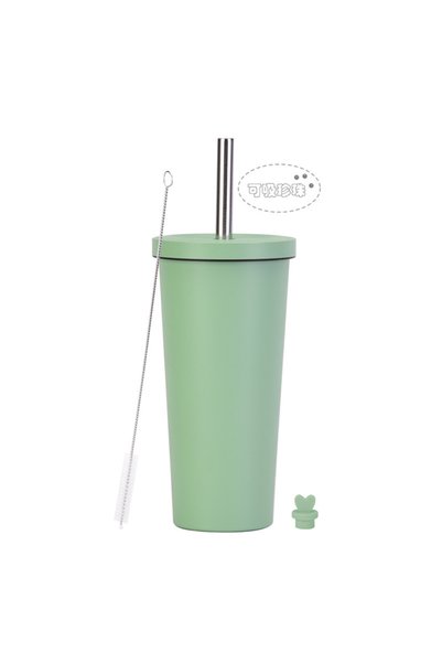 Generic 304 Stainless Steel Vacuum Insulated Straw Cup 710ml Boba Milk Tea