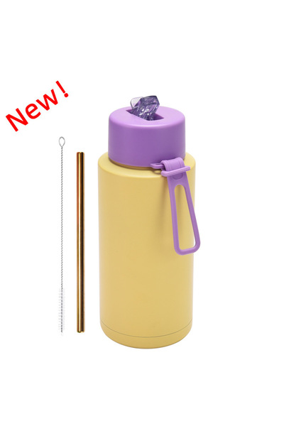 Generic Stainless Steel Wide Mouth Vacuum Insulated Sports Water Bottle 1L Ou...