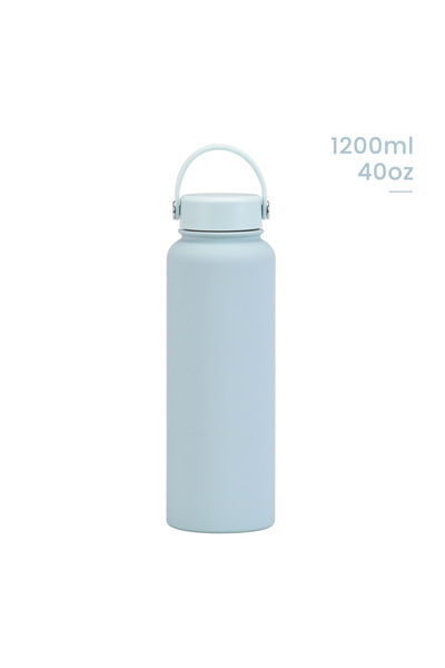 Generic Stainless Steel Wide Mouth Insulated Sports Bottle 1200ml Handle Outdoor