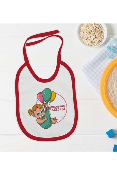 Bk Gift BK Kids "Auntie's Little Girl" Design Red Baby Bib - 1 en124547