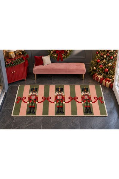 Rugs Modern Halı ETA New Year's-Themed Patterned Woven Woven-Back Rug eta4478