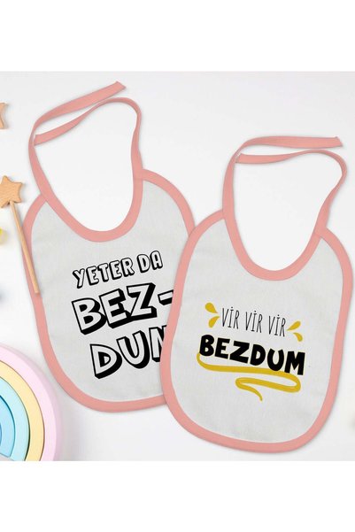 Bk Gift BK Kids Bezdum-Design 2-Pack Pink Baby Bib - 1 en127074