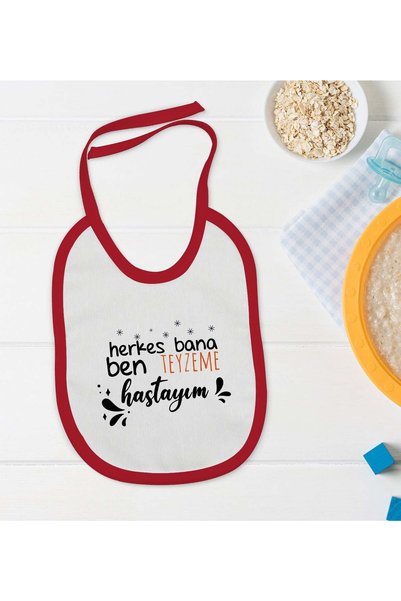 Bk Gift BK Kids "Everyone Looks Like Me, I Love My Aunt" Red Baby Bib with De...
