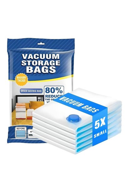 GENERAL Pack of 5 Travel Vacuum Storage Bags – Travel Space Saving Compressio...