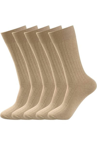 GENERAL 5 Pairs Men's Cotton Business Dress Socks