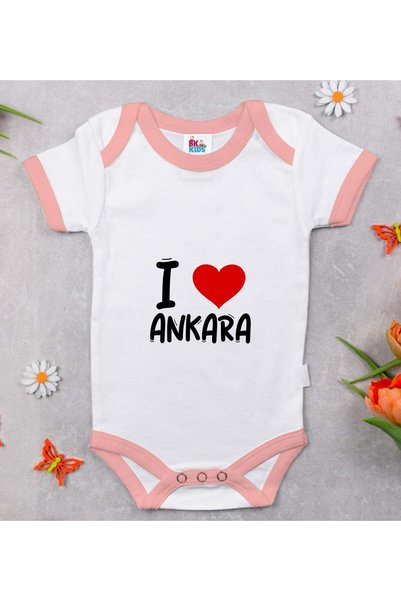 Bk Gift BK Kids "I Love Ankara" Design Pink Baby Bodysuit - Model 1, 6–9 Months