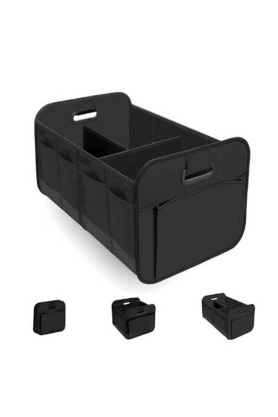 VmaxVision Trunk Organizer Black 70L, Foldable Car Trunk Organizer with Handl...