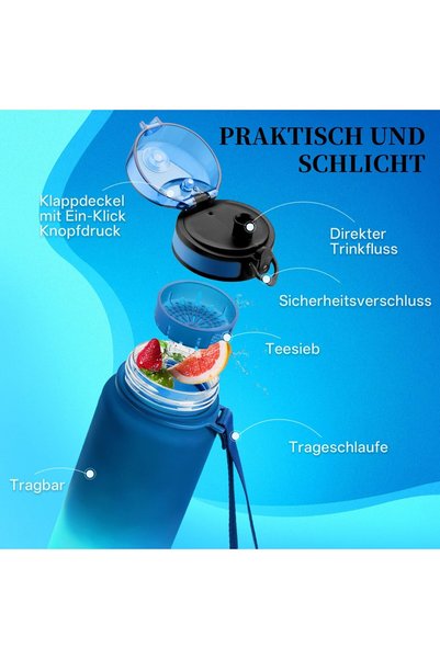 Uzspace spor İçecek şişesi 500 ml/800 ml/1 l, sızdırmaz, ve bisfenol A içermez, bisiklet, fitness, d