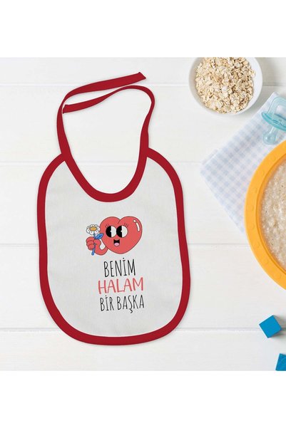 Bk Gift BK Kids "My Aunt Is One of a Kind" Red Baby Bib—1