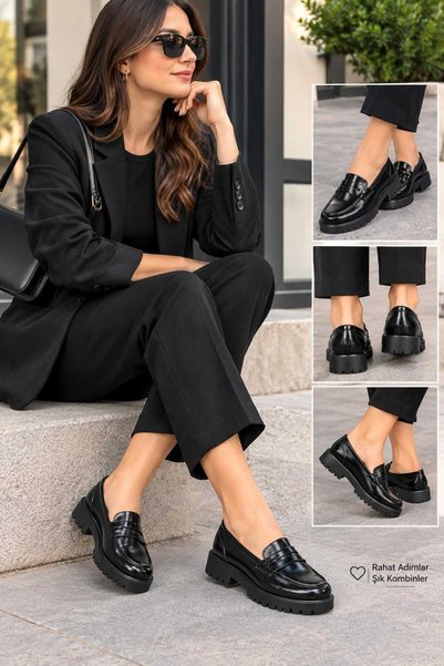 Crash Women's High-Heeled, Thick-Sole Loafers: Stylish, Modern, and Comfortab...