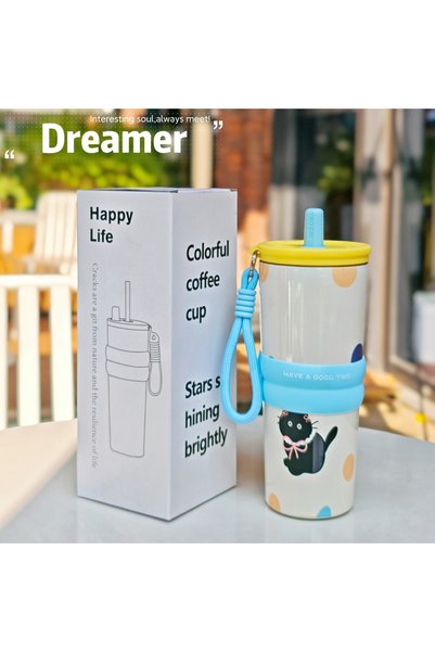 Generic Stainless Steel Insulated Ice Tumbler Straw Car Coffee Travel