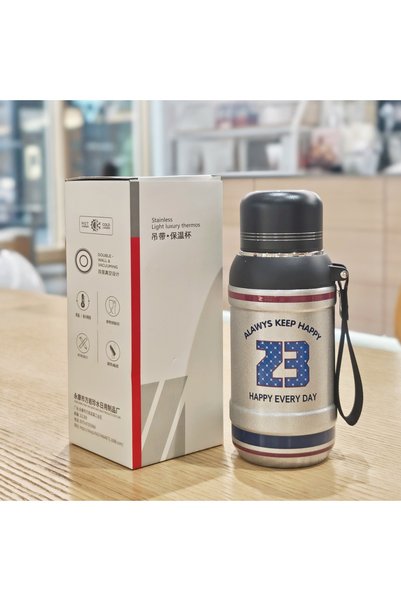 Generic Stainless Steel Vacuum Insulated Sports Water Bottle with Strap Student