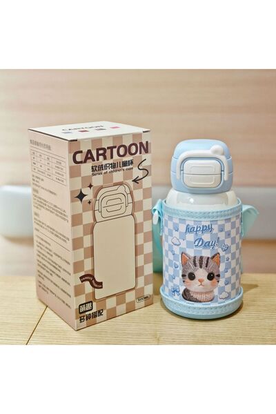 Generic Stainless Steel Kids Vacuum Insulated Straw Cup with Sleeve Dual Drink