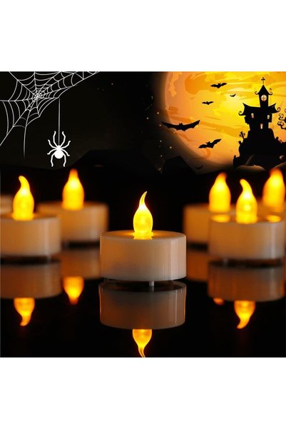 GENERAL 12 Pack Flameless Candle Lights,Realistic and Bright Flickering Batte...