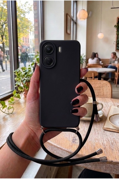emybox Redmi 13C Crisscross Straps Soft Silicone Phone Case with Velvet Linin...