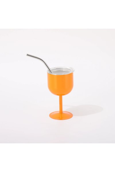 Generic كوب ستامد من الفولاذ المقاوم للصدأ 4 أونصات مع شفاطة، كوب شمبانيا صغي...