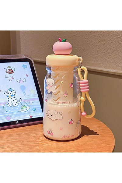Generic Plastic Straw Cup Tea Infuser Handle Portable Travel Summer Bottle