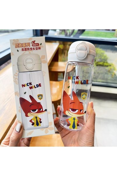 Generic Kids Plastic Straw Cup Portable School Travel Water Bottle