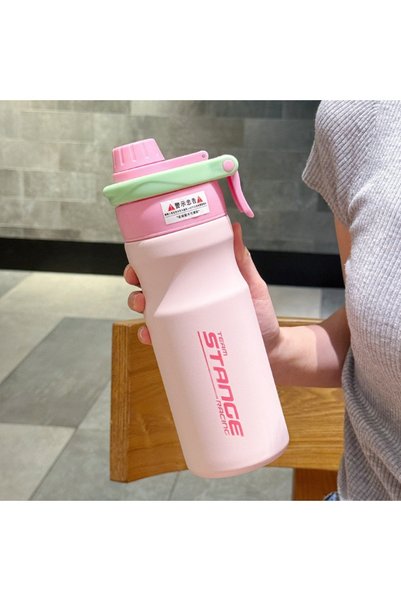 Generic كوب رياضي معزول بفوهة رش، زجاجة كبيرة معزولة حراريًا للطلاب