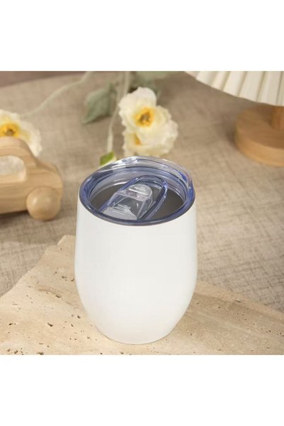 Generic كوب من الفولاذ المقاوم للصدأ 304 بتصميم قشرة البيض سعة 12 أونصة، كوب ...