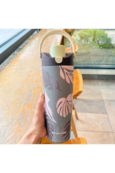 Generic Vacuum Insulated Dual Drink Flip Lid Sports Cup Cold Fitness Large