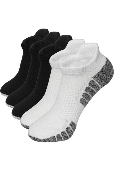 GENERAL 5 Pairs Running Ankle Cotton Socks for Men Women