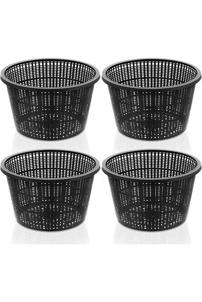 KASTWAVE Hydroponic Baskets, Plastic Garden Mesh Net Pots, Slotted Pond Baske...