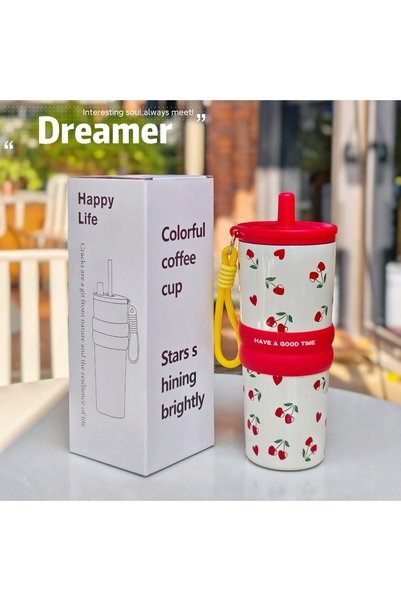 Generic Stainless Steel Insulated Ice Tumbler Straw Car Coffee Travel