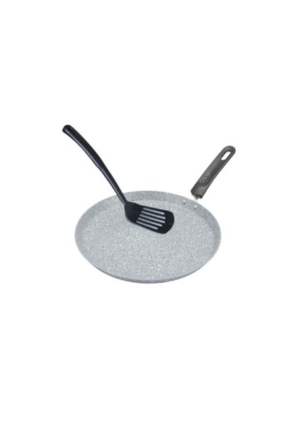 OEM Tigaie pentru clătite cu spatulă, 22 cm, finisaj marmură, compatibilă cu ...