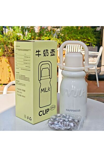 Generic كوب معزول مزدوج الاستخدام من الفولاذ المقاوم للصدأ مع مقبض وقشة، قابل...