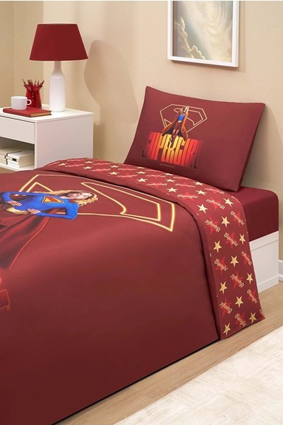 Özdilek Licensed Single-Size Children's Duvet Cover Set with Elasticated Fitt...