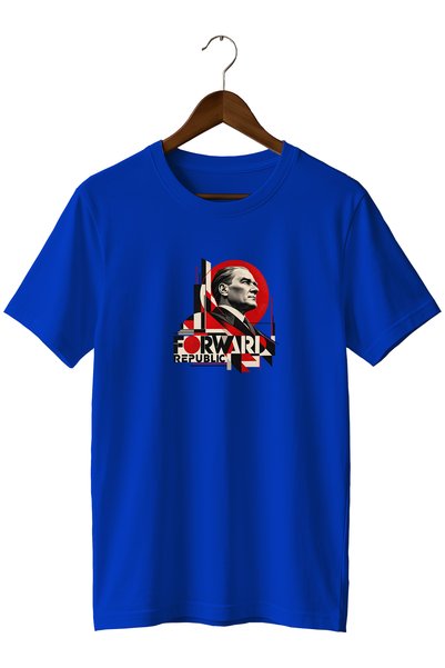 remonz November 10 Unisex T-Shirt with Geometric Print Featuring Atatürk’s Po...