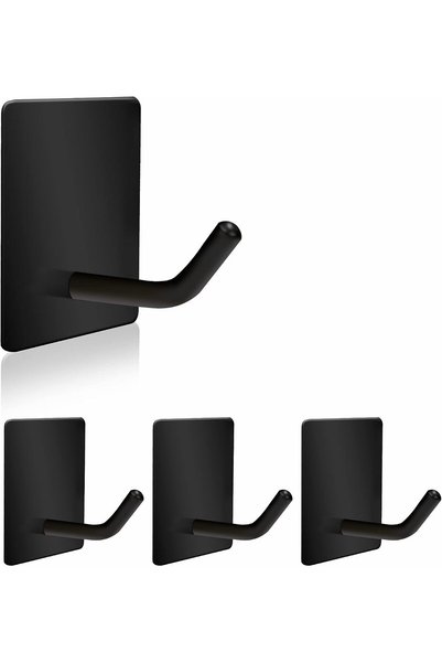 Generic Adhesive Hooks Heavy Duty, 4Pack Stainless Steel Self Adhesive Wall H...
