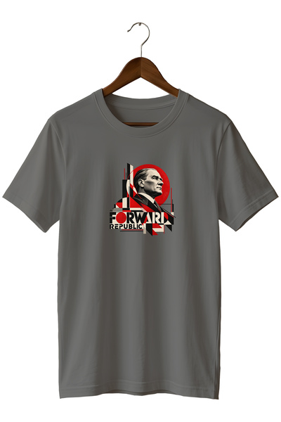 remonz November 10 Unisex T-Shirt with Geometric Print Featuring Atatürk’s Po...