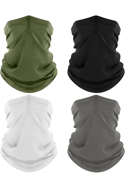 Generic Neck Gaiter 4 Pack Summer Face Mask Cooling UV Protection Headwear