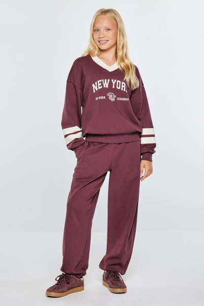 Big Star Pantaloni de trening pentru fete bordo Nalla 604 146