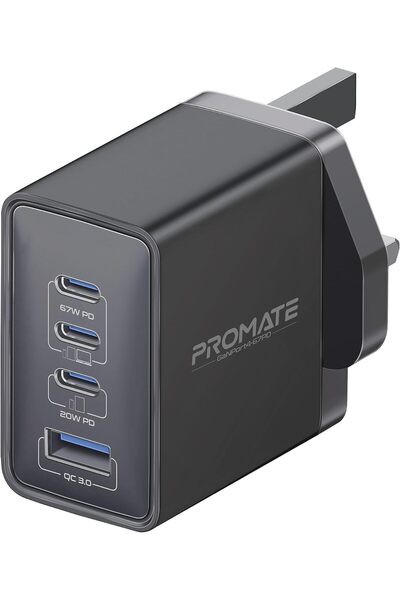 Generic USB-C بتقنية GaN ™   شاحن لابتوب، شحن فائق السرعة 67 واط بمنفذي USB-C...