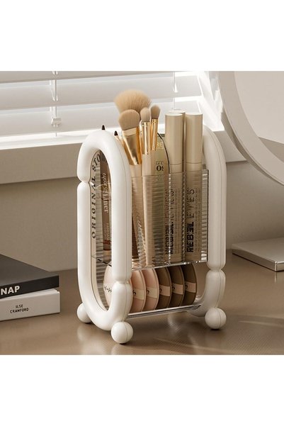 Generic Makeup Brush Holder, Large Capacity Cosmetic Organizer with Divided C...