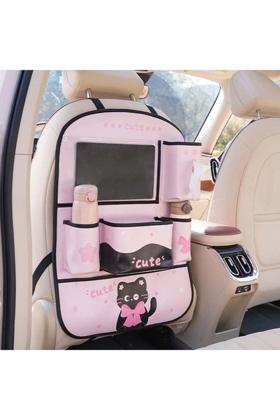 Generic Car Backseat Organizer, Leather Kick Mats Seat Protector, Touch Scree...