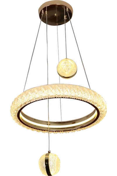 Generic Brand Modern Area Golden Ring Lighting 3 Lights 65W