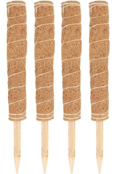 Generic 4Pcs 45cm Coir Pole for Plants, 17 Inches Coir Totem Pole Garden Plan...