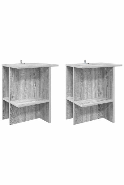 vidaxl Masă de cafea 2 buc. Sonoma gri 40 x 30 x 49 cm Lemn prelucrat