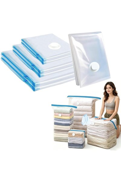 Generic Vacuum Compression Storage Bags,4 PCS Reusable Cube Combo Vacuum Seal...