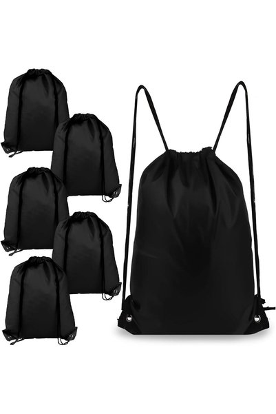 Generic 6Pcs Drawstring Backpacks, Tote Sack Bag, Lightweight Foldable Cinch ...