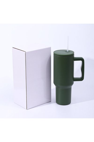 Generic 40oz 304 Stainless Steel Insulated Straw Tumbler with Handle, Large C...