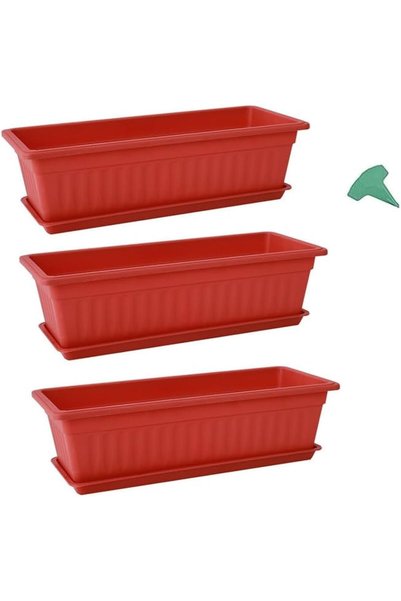 Generic 3 عبوات من صناديق الزهور البلاستيكية للنوافذ، أحواض زراعة الخضروات ال...